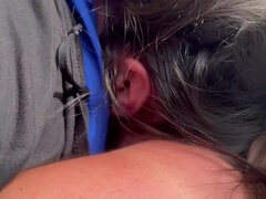 Amatör, Bil, Par, Fingering, Lesbisk, Slick, Offentlig, Fitta