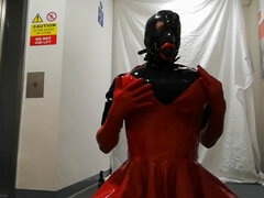 Alisons nice crimson pvc sundress