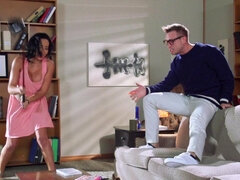 Brunetka, Pár, Doktor, Na pejska, Na obličej, Hd, Přírodní prsa, Vlhká