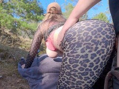 Outdoor sex compilation showing why hiking is absolutely amazing with LilyKoti in ripped leggings