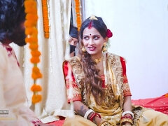 Desi Newly Married Starsudipa Fucked by a Man Infront of Husband and Turns Into a Hardcore Threesome. Hindi Audio