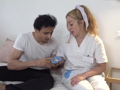 Russian blonde with big ass pulls down panties to fuck in serious POV rounds