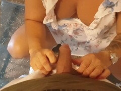 Amatoriale, Pompino, Schizzo di sborra, Masturbazione, Mamma, All'aperto