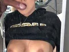 Valentina putting dick in her mouth: Big Tits, Blowjob  Amateur Porn