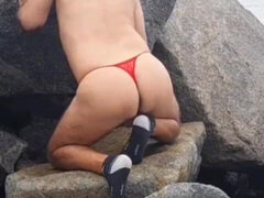 Ladysilva in Panties in Outdoor - What a Naughty Slut