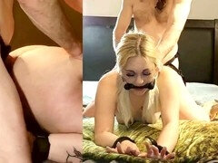 Intense anal double penetration featuring blonde hardcorehousewife93