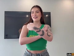 Grosser arsch, Grosse titten, Blasen, Schwanz, Riesig, Natürlich, Pov, Taboo