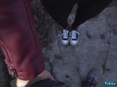 Vanessa Alessia's Hot Brunette Body Rides Big Cock Outdoors