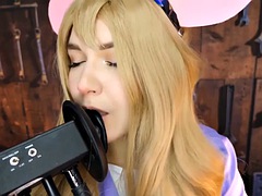 Kittyklaw Mouse Cosplay Licking 3Dio