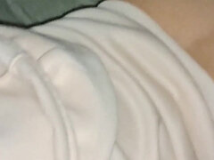 Hot Latina Wife in White Socks Eats Neighbor's Cum