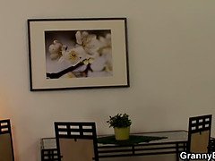 Guy brings old grandma home for sex