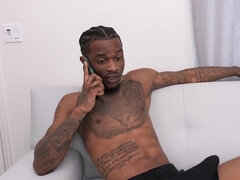 Stor pik, Pik sutte, Langt ned i halsen, Pik, Hundestilling, Sort, Slikning, Fisse