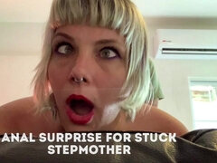 Assfucking Pulverize Surprise For Stuck Step Mother ; Jism in Booty