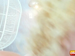 Anal, Traseiro, Loiroa, Latina, Masturbação, Solo chão, Brinquedos, Câmera de web webcam