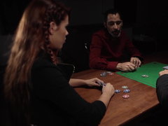 Slut poker hottie goes all in