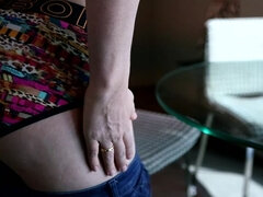 Loiroa, Europeu, Natural, Calcinha, Baixinhoa, Xoxota, Raspar depilar, Solo chão