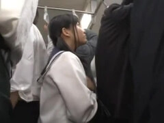 Sexy asian girl in public