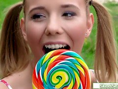 Blonde, Sucer une bite, Hard, Hd, Pigtail, Chatte, Adolescente, Nénés