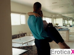 アジア人, フェラチオ, 茶髪の, イマラチオ, チン, バック, 小柄, オッパイの