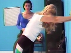 Horny Blond Hair Coed Katie Paddled Twice By Miss Moore