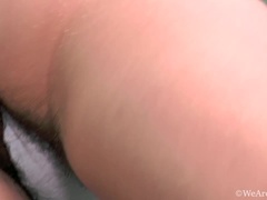 お尻, 茶髪の, 毛深い, 下着, オナニー, 乳首