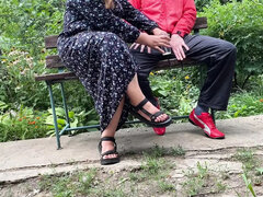 Hot Ukrainian MILF Gives Me A Handjob And Makes Me Cum Outside