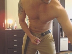 Coming home and stripping down for a sensual solo play