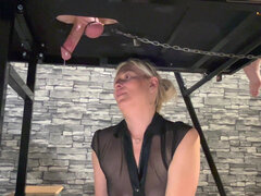 Sadomasochismus, Blondine, Britisch, Weibliche domination, Handschuhe, Latex, Milf, Orgasmus