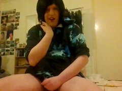 Enthousiasteling, Brits, Ladyboy, Masturbatie, Shemale, Alleen