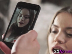 Euro honey gets touched (Evelina Darling)