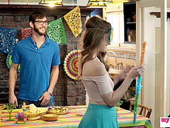 Step Sis And Teen pal Sneak tear up At Cinco De mayo Party S2:E5