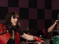 Two young whores get destroyed by a Jock's cock in the studio