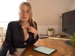 Seductive teacher gives a naughty detention in ASMR style