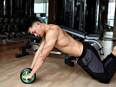 Amatoriale, Asiatica, Cinese, Gay, Palestra, Masturbazione, Solo, Sport