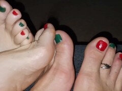 Footing, foot worship, mature