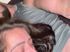 Leie, Grosser arsch, Grosser schwanz, Blasen, Sperma im mund, Selbstgemacht, Pov, Rau