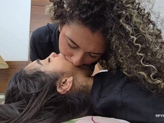 18 anni, Coppia, Baciando, Latina, Lesbica, Ragazza