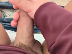 Horny and lonely  rough hand job and cock spanking.