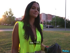 Amatör, Amerikansk, Rumpa, Stora tuttar, Avsugning, Snopp, Utomhus, Offentlig