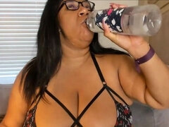 Lots of spanks, a very red ass, hitachi, dildo sucking, oil, and more...