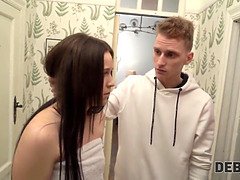 Debt4k. candy kays husband lets the debt collector pound her narrow fuck-holes