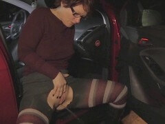 Outdoor rendezvous in my car at night