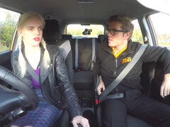 Lindsey Cruz & Ryan Ryder get down & dirty in fake driving school