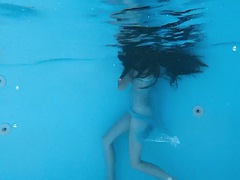 Hot girl Lana swims naked for you