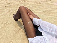 18 jahre, Afrikanisch, Schwarz, Nylon, Im freien, Strumpfhose, Solo, Jungendliche (18+)