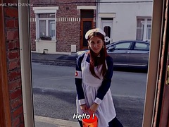 My cute neighbor dresses as a vampire to suck my dick