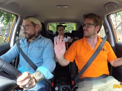 Fake Driving School - Saucy Learners Secretly Hump In Car 1 - Dean Van Damme