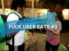 Fuck Uber Eats #3 - Petite Blonde MILF W/ Big Natural Tits Sucks the Black off Her Uber Driver and Swallows His Cum Load