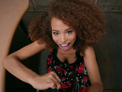 Super-hot black chick needs a dick for entertainment