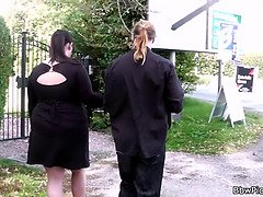 Chubby picked up and fucked from behind